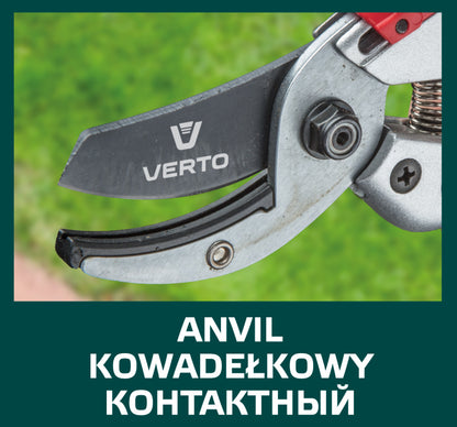 VERTO Metszőolló, rávágó, aluminium, max18mm, teflon bevonat 15G207