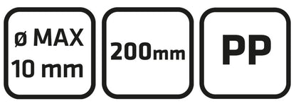 VERTO Metszőolló, fémházas, 200 mm, max 10mm 15G208