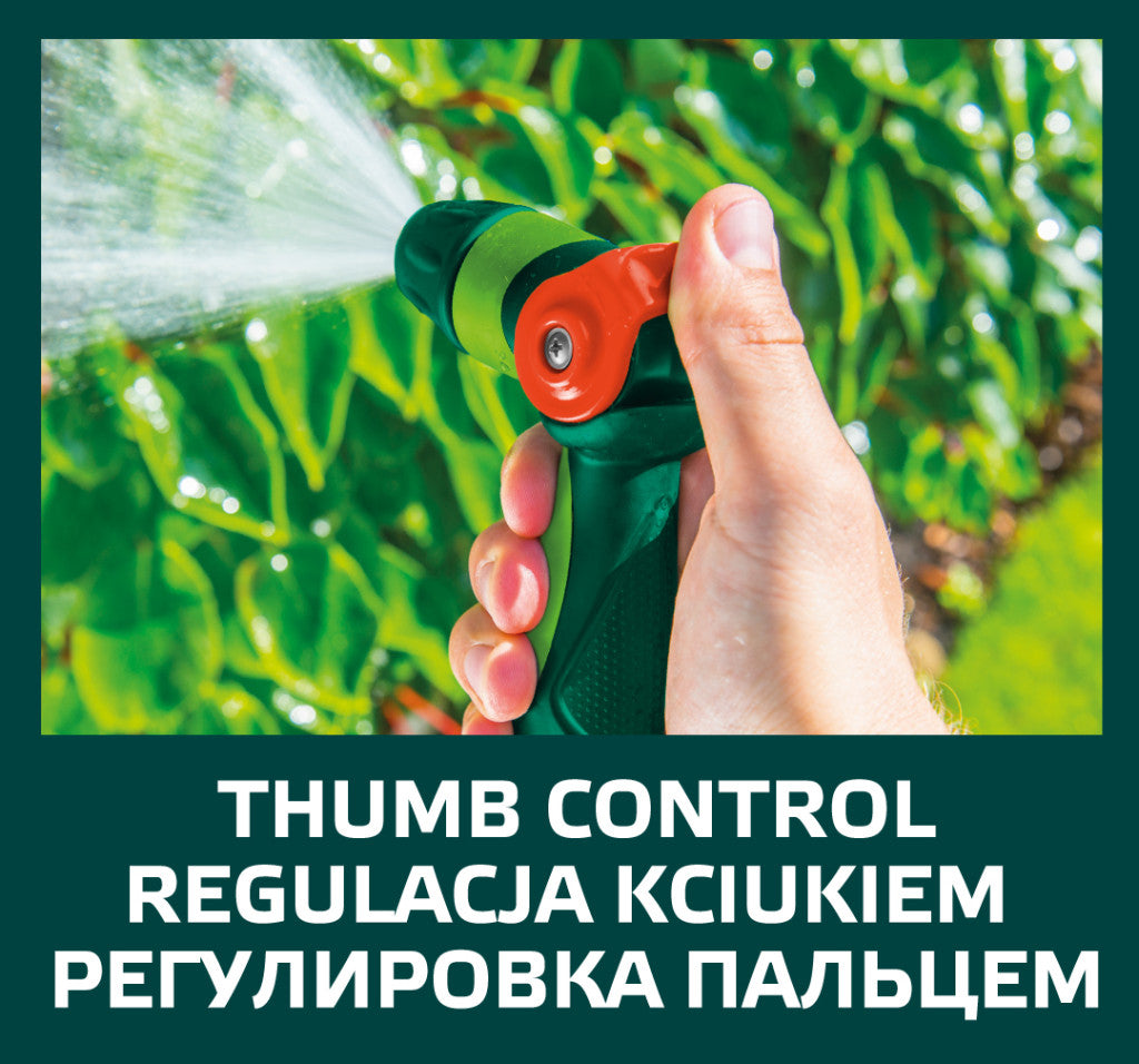 VERTO Öntözőpisztoly, hüvelykujj szabályozás 15G703