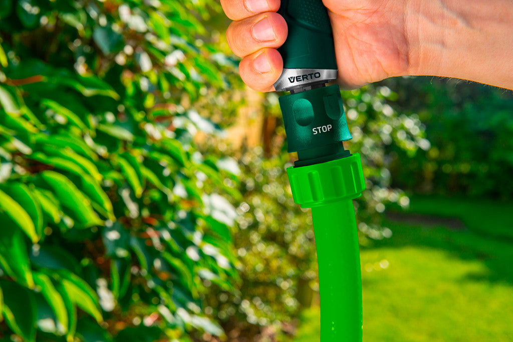 VERTO 30db Tömlő gyorscsatlakozó 3/4" vizstoppos, kínálódobozban 15G723-30