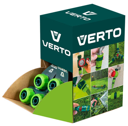 VERTO 30db Tömlő gyorscsatlakozó 1/2"- 5/8", kétkomponensű, kínálódobozban 15G730-30