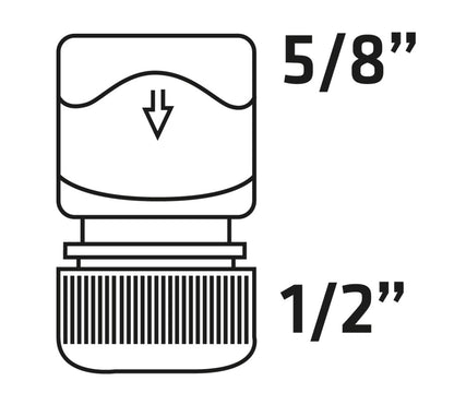 VERTO 30db Tömlő gyorscsatlakozó 1/2"- 5/8", kétkomponensű, kínálódobozban 15G730-30
