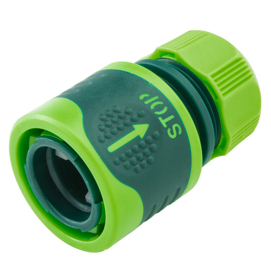 VERTO Tömlő gyorscsatlakozó 1/2" vizstoppos, kétkomponensű 15G731