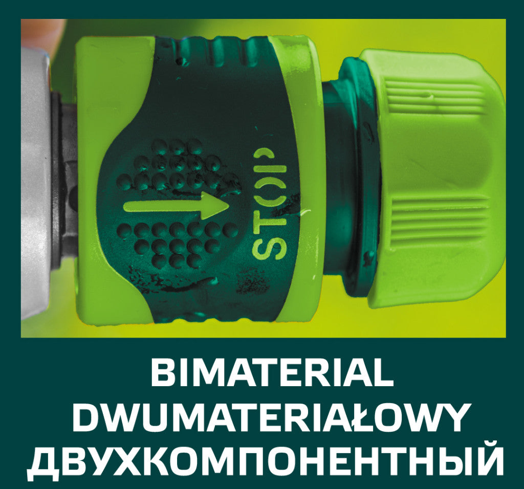 VERTO 30db Tömlő gyorscsatlakozó 1/2" vízstoppos, kétkomponensű, kínálódobozban 15G731-30