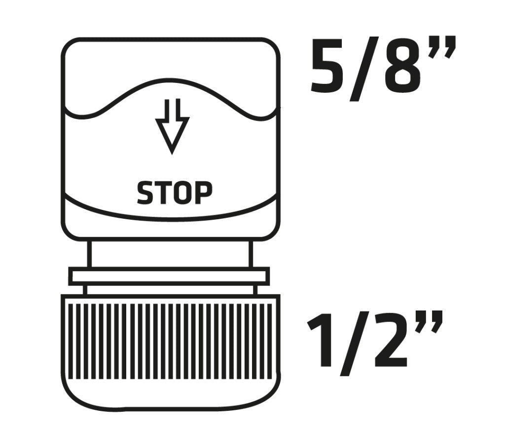 VERTO 30db Tömlő gyorscsatlakozó 1/2" vízstoppos, kétkomponensű, kínálódobozban 15G731-30