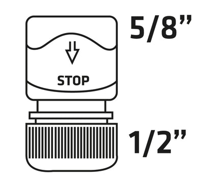 VERTO 30db Tömlő gyorscsatlakozó 1/2" vízstoppos, kétkomponensű, kínálódobozban 15G731-30