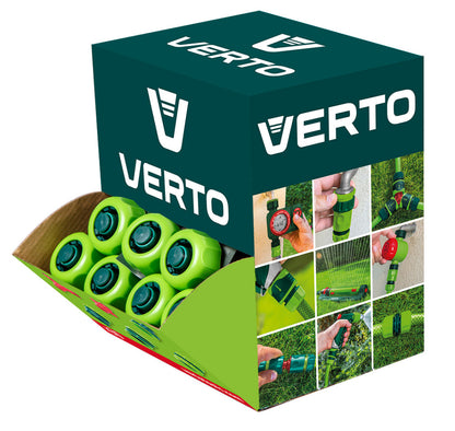 VERTO 30db Tömlő gyorscsatlakozó 3/4" vizstoppos, kétkomponensű, kínálódobozban 15G733-30