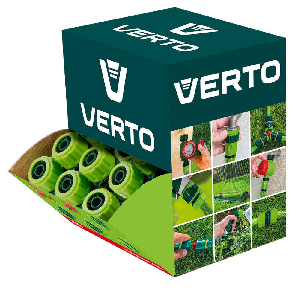 VERTO 30db Tömlőtoldó csatlakozó 1/2", kínálódobozban 15G742-30