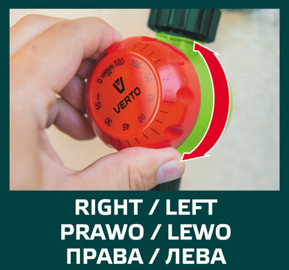 VERTO Mechanikus öntözőidőzítő óra, max.120perc 15G750