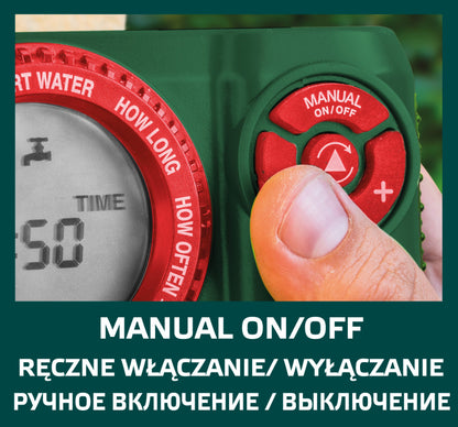VERTO Programozható elektronikus öntözőidőzítő óra, max.360perc 15G751