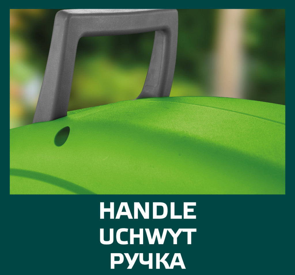 VERTO Autómata tömlődob, 20 m locsolótömlő + 2 m csatlakozó tömlő, 10 bar, PP ház, PVC tömlő, falra szerelhető 15G891