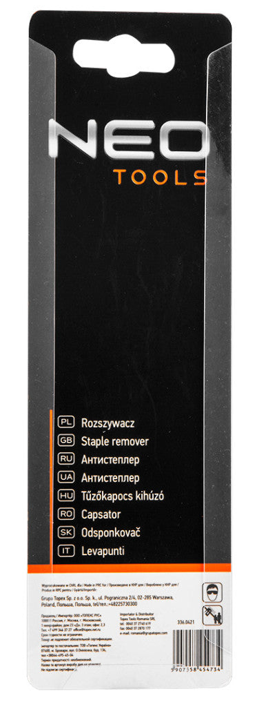 NEO TOOLS Tűzőkapocs kiszedő 16-040
