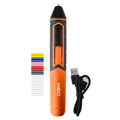 NEO TOOLS Ragasztótoll, akkus, 8mm-es patronokhoz 17-085