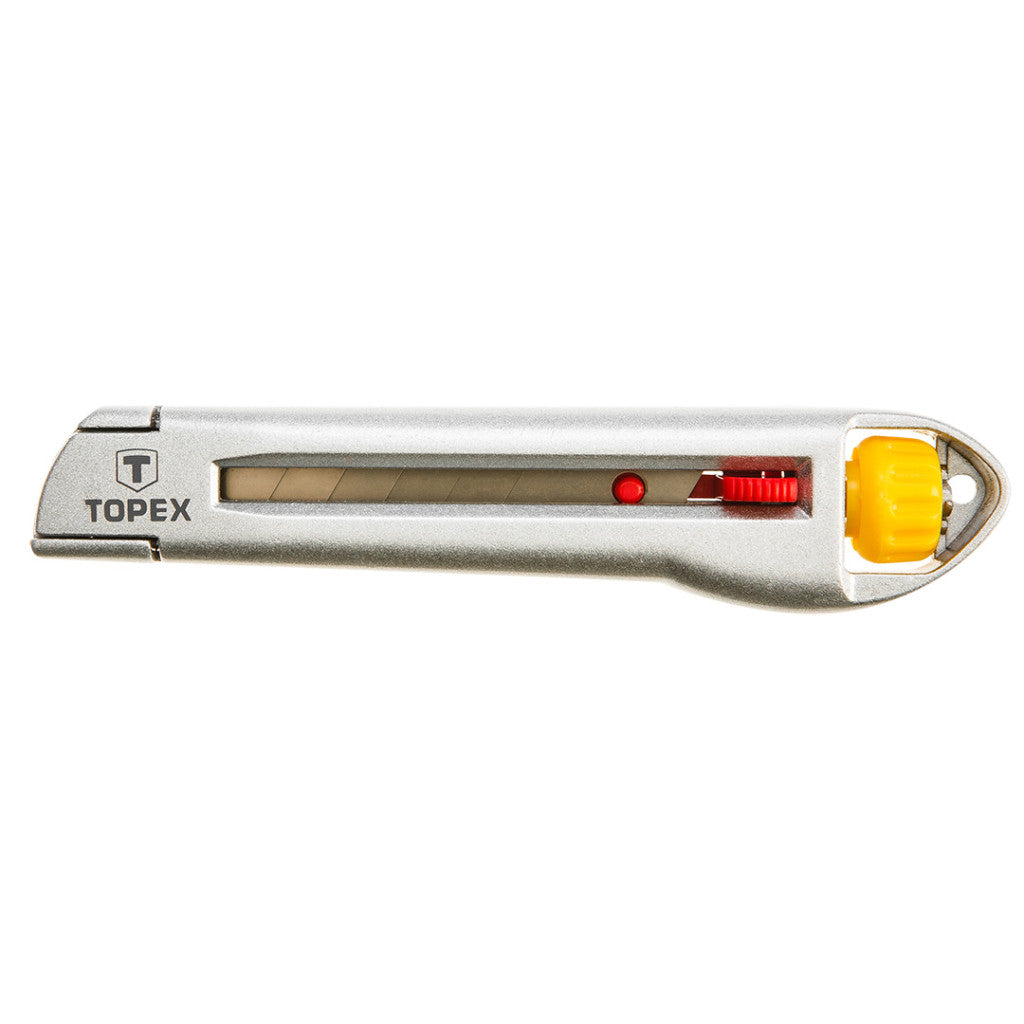 TOPEX Törhető pengés kés 18mm, fém vezetősín 17B103