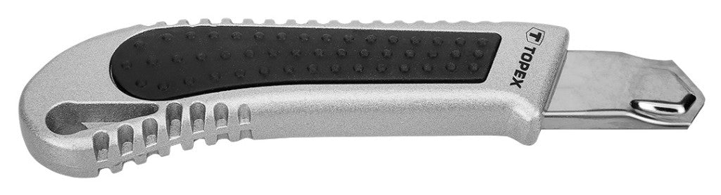 TOPEX Törhető pengés kés 18mm, fém vezetősín 17B128