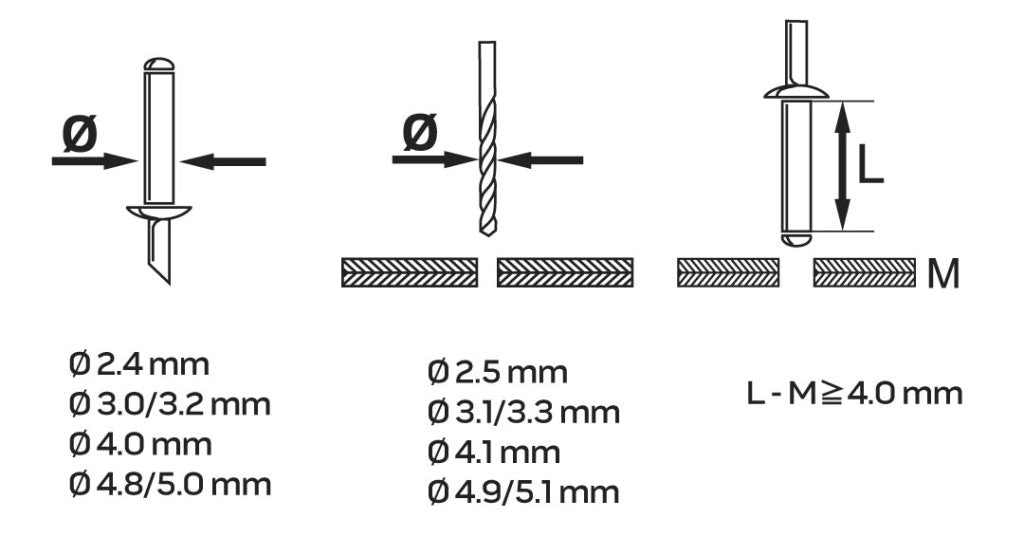 NEO TOOLS POPSZEGECSHÚZÓ 265mm, 2.4, 3.2, 4.0, 4.8mm 25 év garanciával 18-103