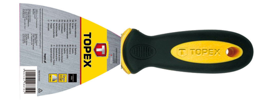 TOPEX Festékkaparó 100mm rozsdamentes, kétkomponensű markolat 18B610