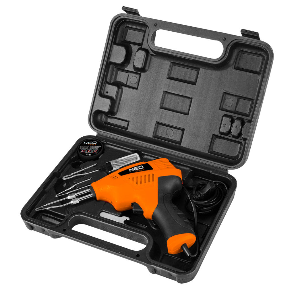 NEO TOOLS Forrasztópisztoly, 200W, tartozékokkal kofferben 2 év garanciával 19-152