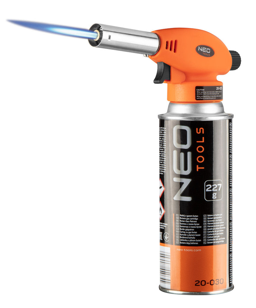NEO TOOLS Gázforrasztó készlet, fej+ eldobható palack (EN 417, 227g) 20-041
