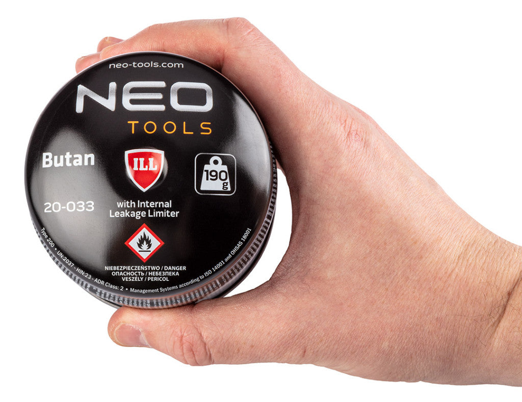 NEO TOOLS Gázforrasztó, perzselő, gázégő 4db tartállyal, 190g, szelepes tartállyal 20-045