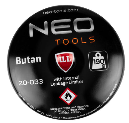 NEO TOOLS Gázforrasztó, perzselő, gázégő 4db tartállyal, 190g, szelepes tartállyal 20-045