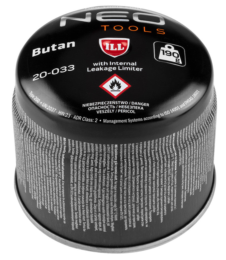 NEO TOOLS Gázforrasztó, perzselő, gázégő 4db tartállyal, 190g, szelepes tartállyal 20-045