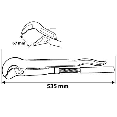NEO TOOLS Csőfogó S, 2" 25 év garanciával 02-123