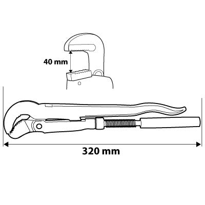 NEO TOOLS Csőfogó 90fok, 1" 25 év garanciával 02-130