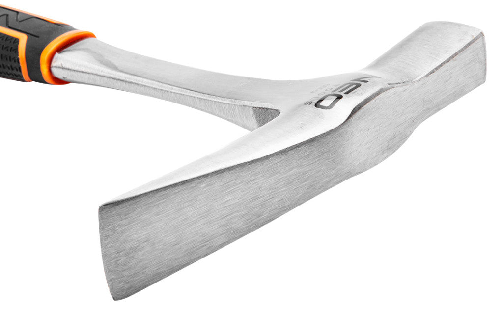 NEO TOOLS Kőműveskalapács keskeny fejjel, 600g, monoblokk, kétkomponensű markolat 25-106