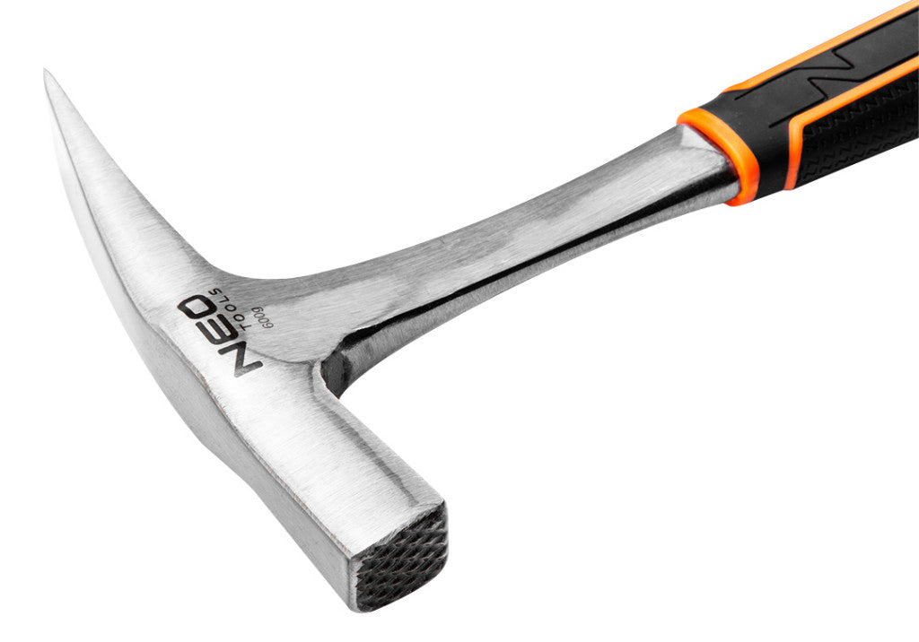 NEO TOOLS Kőműveskalapács keskeny fejjel, 600g, monoblokk, kétkomponensű markolat 25-106