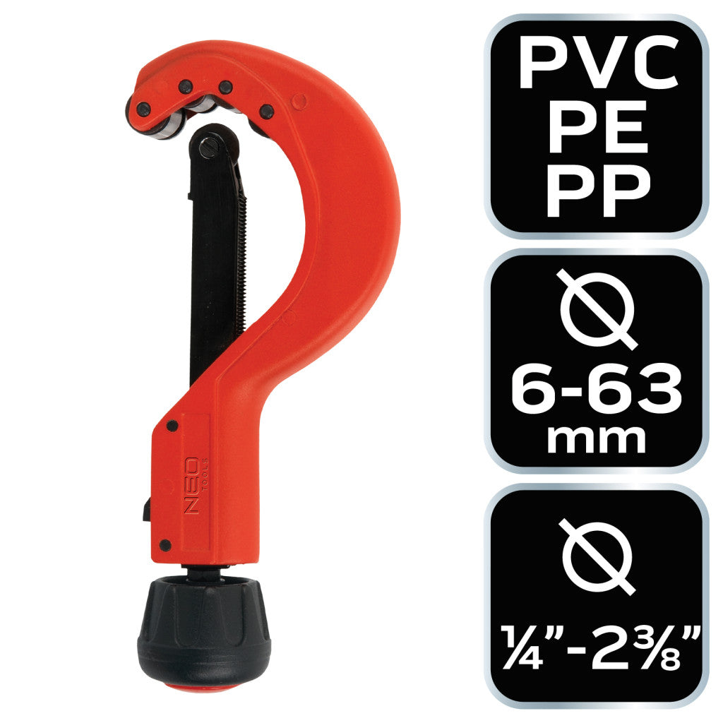 NEO TOOLS Csővágó 63mm, PVC, PE, PP 02-405