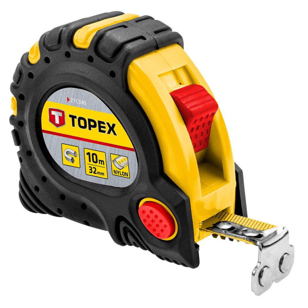 TOPEX Mérőszalag 10m / 32mm, mágneses 27C340