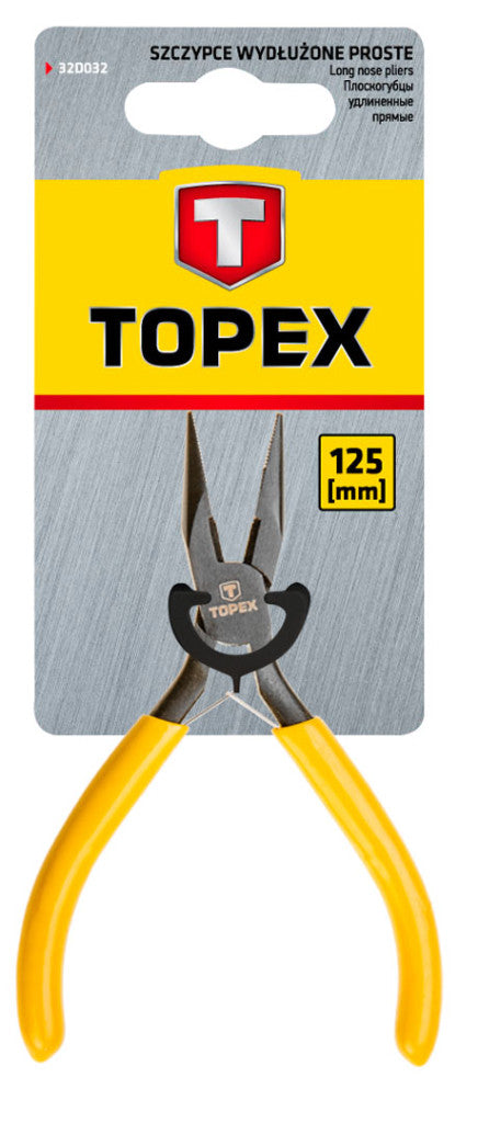 TOPEX Precíziós hosszúcsőrű fogó 140mm 32D032