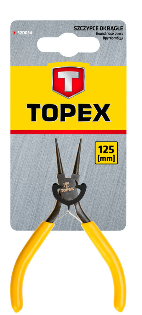 TOPEX Precíziós kerekcsőrű fogó 140mm 32D034