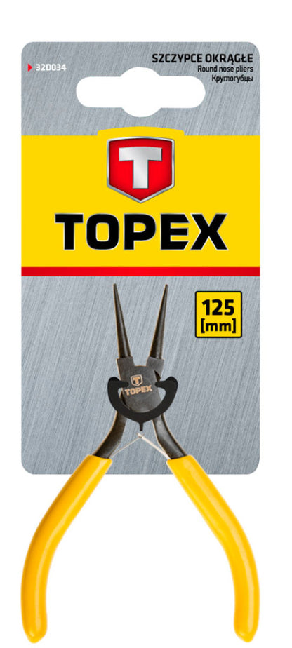 TOPEX Precíziós kerekcsőrű fogó 140mm 32D034