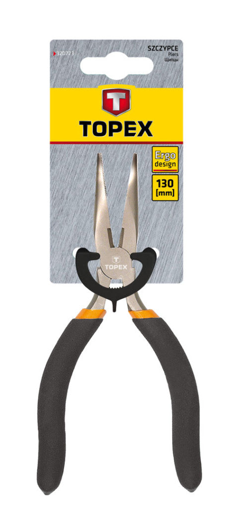 TOPEX Precíziós Hajlított CSŐRŰ FOGÓ 130MM 32D723