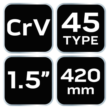 NEO TOOLS Csőfogó 45fok, 1,5", CrV, Line, 420mm 25 év garanciával 02-427