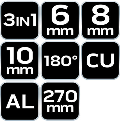 NEO TOOLS Csőhajlító 3az1-ben - 6, 8, 10mm 25 év garanciával 02-439