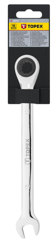 TOPEX Racsnis csillag-villáskulcs 10mm CrV 35D741