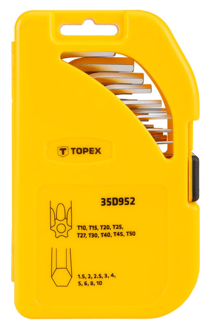 TOPEX IMBUSZ ÉS TORXKULCS készlet 18db 35D952