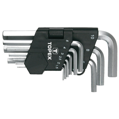 TOPEX Imbuszkulcs készlet 9db, 1.5-10mm, gömbfejes 35D955