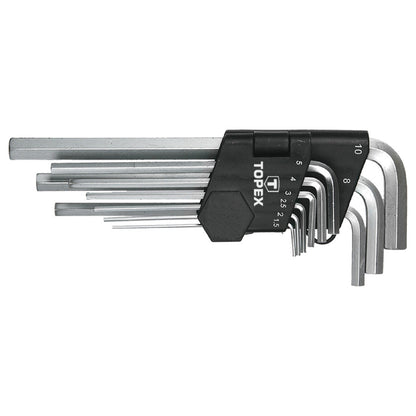 TOPEX Imbuszkulcs készlet 9db, HOSSZÚ 1.5-10MM 35D956