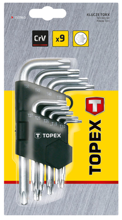 TOPEX Torxkulcs készlet 9db, T10-T50 35D960