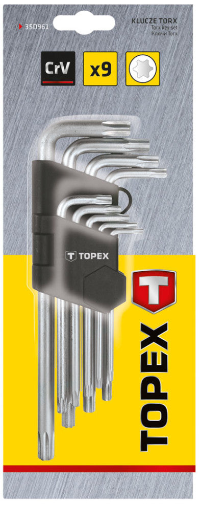 TOPEX Torxkulcs készlet 9db, T10-T50 35D961