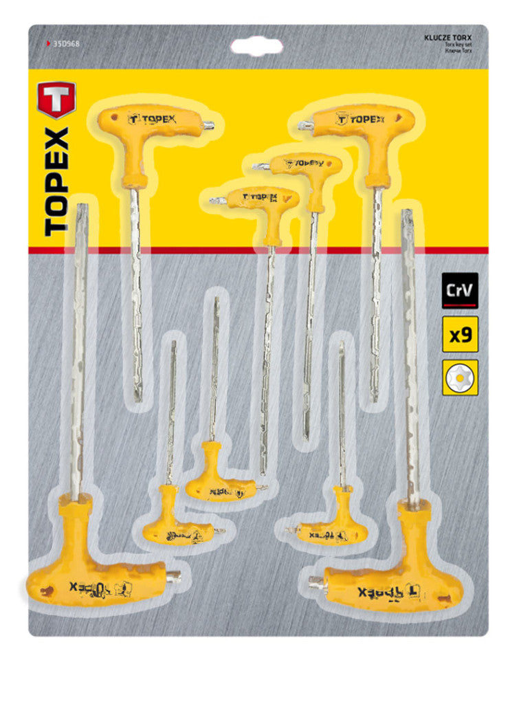 TOPEX Torxkulcs készlet T NYELŰ 9db 35D968