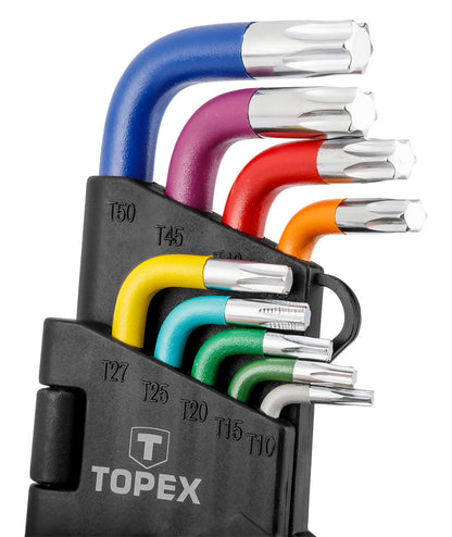 TOPEX Torxkulcs készlet 9db, SZÍNES 35D969