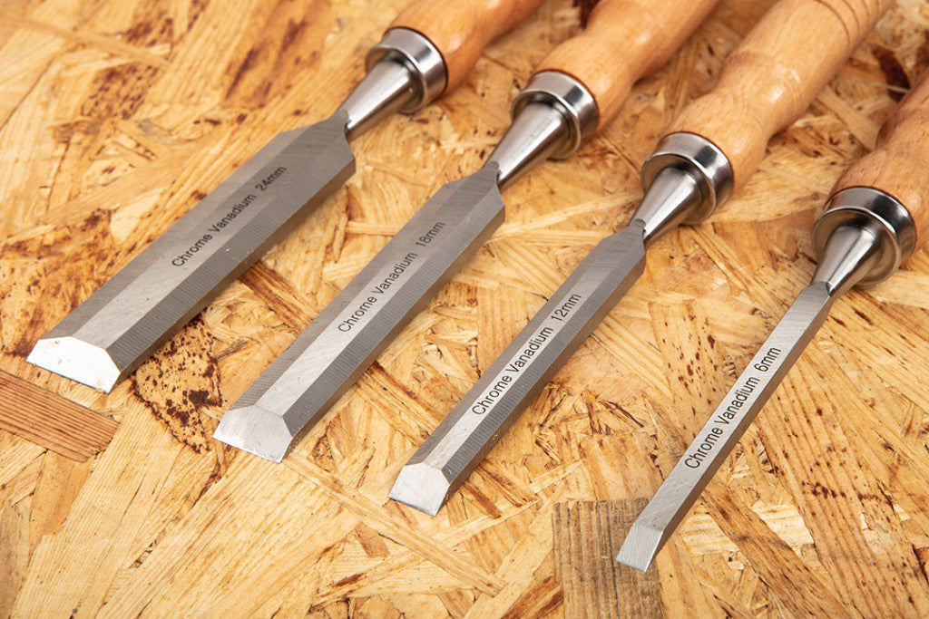 NEO TOOLS Favéső készlet 6, 12, 18, 24mm, 4db-os fa nyéllel 37-800