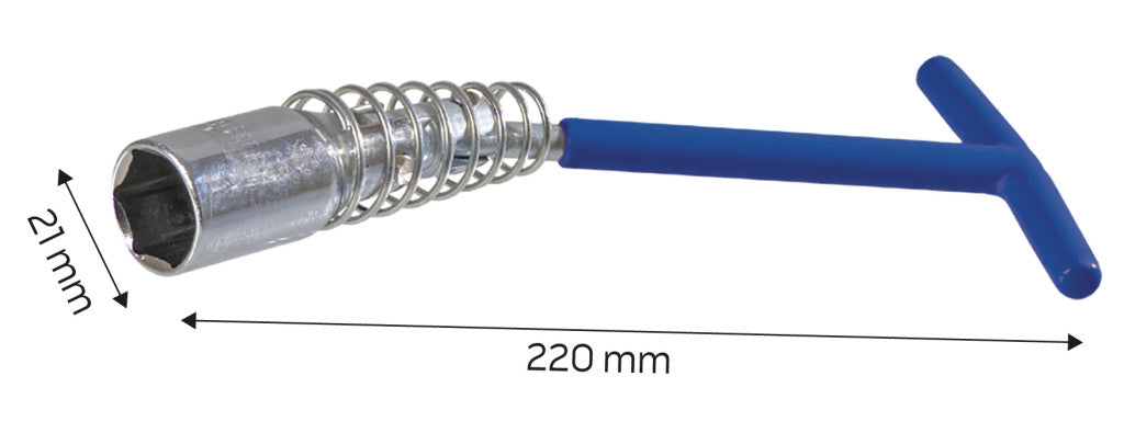 TOPEX Gyújtógyertyakulcs 21MM 37D051