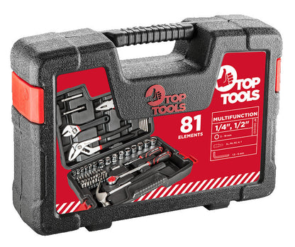 Top Tools Szerszámkészlet 1/4", 1/2" 81db 38D510