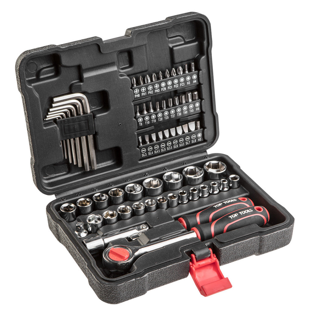 Top Tools Dugókulcskészlet + bitkészlet 3/8", 63db 38D515